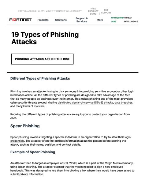 19 Types of Phishing Attacks with Examples Fortinet