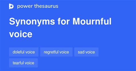 19 Words and Phrases for Mournful Song - Power Thesaurus