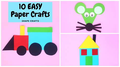19 Easy Shape Arts And Crafts For Toddlers Shape Art For Kindergarten - Shape Art For Kindergarten