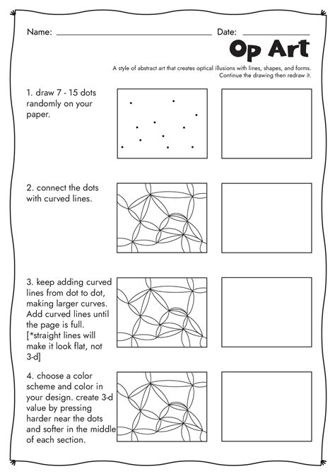 19 Op Art Worksheets Printable Free Pdf At Op Art Worksheet - Op Art Worksheet