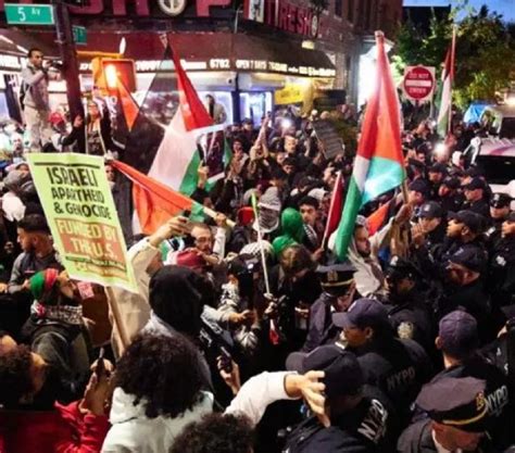 19 protestors arrested in clash with NYPD at pro-Palestine rally in Brooklyn