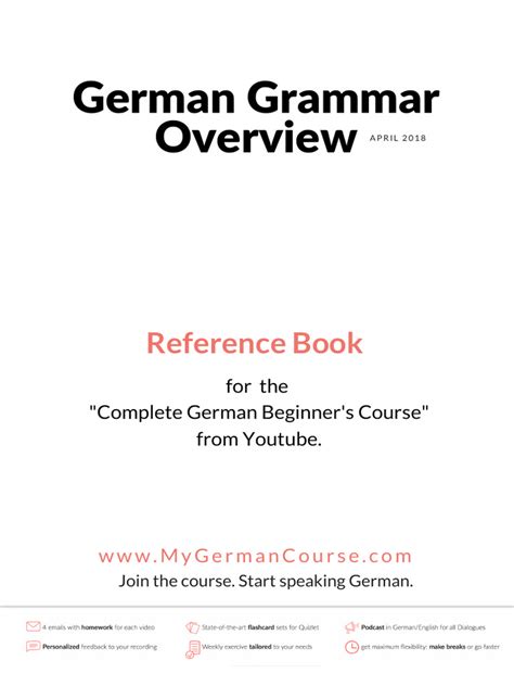 1909 German Grammar Reference Book