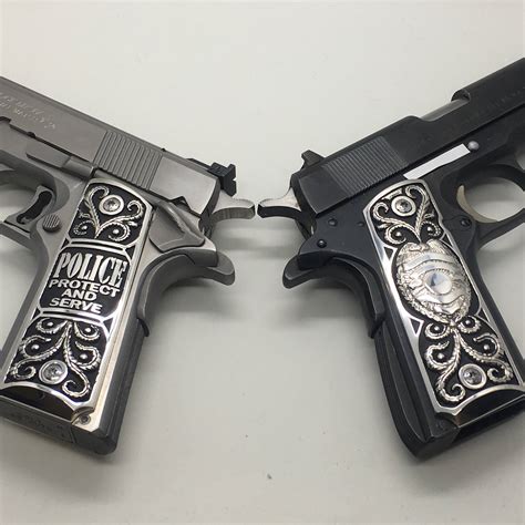 1911 Grips Silver - Etsy