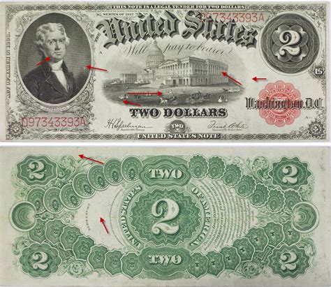 Each 1963 five dollar red seal bill has serial number written
