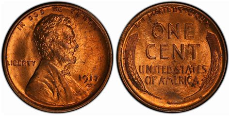 1917 wheat penny no mint mark value. 1917 penny with no mintmark — A 1917 Lincoln cent with no mintmark on the obverse (heads side) was made at the Philadelphia Mint. These are worth about 10 to 50 cents in well-worn circulated condition. A typical uncirculated example with chocolate brown color is worth between $20 and $120, depending on grade. 