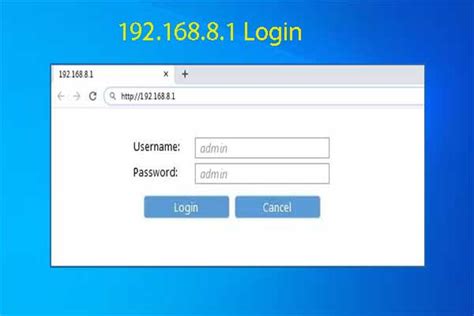 192 168 8 1 Ip Address Router Password Admin And Login