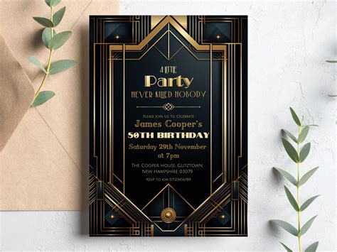 1920s Digital Invitation - Etsy