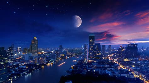 1920x1080 Cityscape 4K Nightscape 1080P Laptop Full HD …