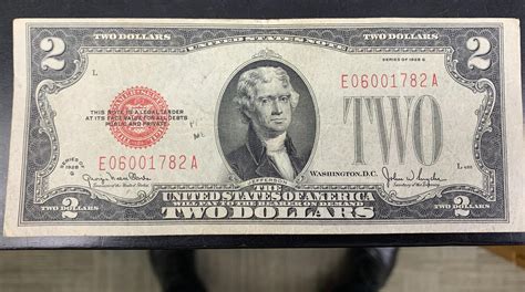 On 1928s the red seal is on the left hand side of the bill. On 1953 and 1963 two dollar bills the red seal is on the right side of the bill. All regular issue red seal two dollar bills are very common and typically trade for around $2.50. You can click the appropriate year above to learn more what can make some red seal two dollar bills special.. 