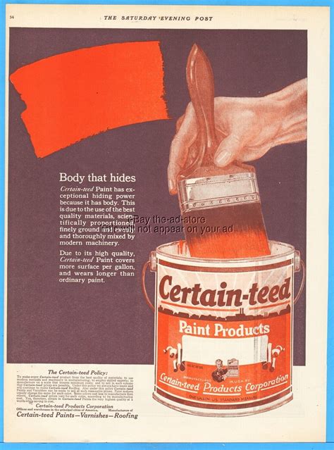 1929 CERTAIN-TEED HOUSE PAINT vintage advertising brochure …