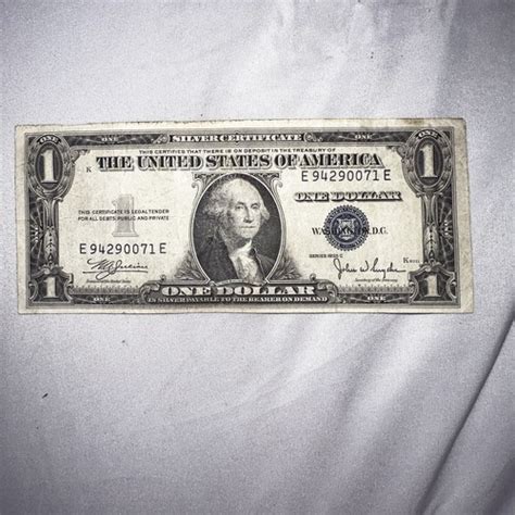 1935 c silver certificate off center. .  ...