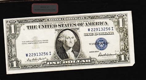 $1 1935 Star Double Date blue seal Silver Certificate *01926303A plain series. $139.00. Free shipping. or Best Offer. Lot of 12 Consecutive 1935 G $1 Silver Certificates Uncirculated Condition N514. $11. ... 1935 $1 DOLLAR BILL SILVER CERTIFICATE BLUE SEAL NOTE (Fine) $10.95. Free shipping. or Best Offer. Only 2 left. Results Pagination - …. 