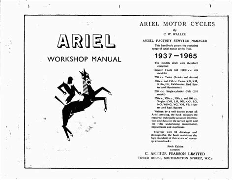 1937 1965 ariel all models motorcycle repair manual. - Contribution à la technique de l'électro-diapason.