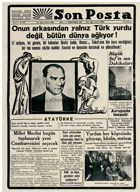 1938 10 kasım gazetesi