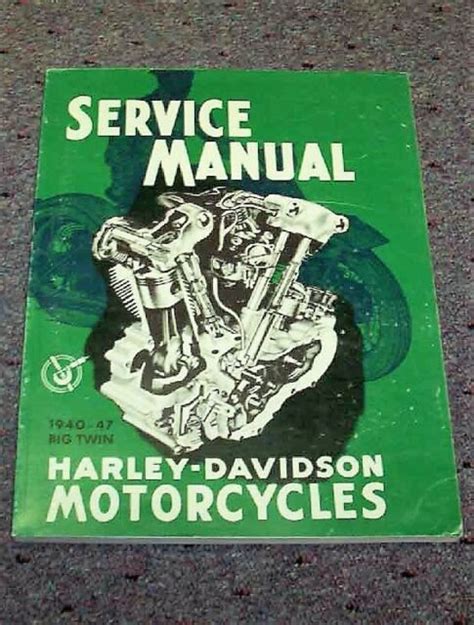 1940 1947 harley davidson big twins knucklehead flathead workshop service repair manual. - Manuales de mecanica automotriz para descargar gratis.