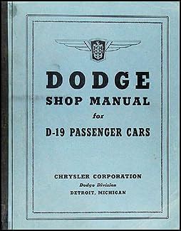 Read 1941 Dodge Auto Repair Manuals 