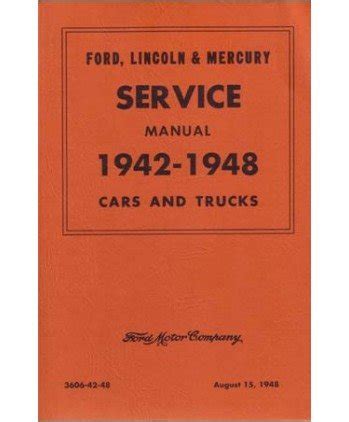 1942 1948 1947 ford lincoln mercury shop service repair manual book engine oem. - Guide to david ludwigs always hungry.