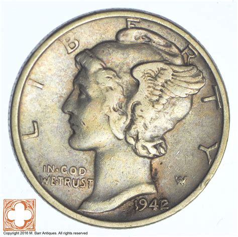 1942 mercury dime error list. 1942 Dime Value. The 1942 dime value is $1.70 - helped by the price of silver it contains. A majority of 1942 Mercury dimes, if circulated are at this price. Collectors and dealers begin to attach a premium value to coins in "uncirculated" condition, coins that have remained well preserved and appear as if brand new. 