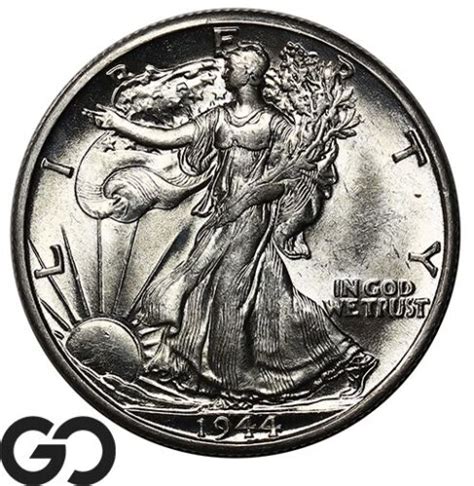 1944 Walking Liberty Half Dollar, Lustrous Superb Gem BU++