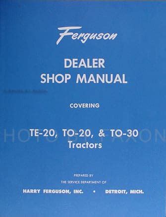 1946 1954 ferguson te 20 to 20 to 30 tractor repair shop manual. - Jcb backhoe loader 3cx 4cx engine workshop repair manual.