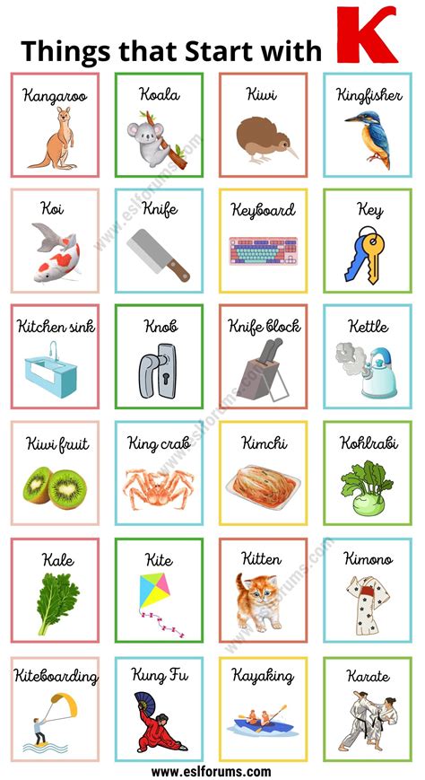 195 Great Things That Start With K In Objects Start With K - Objects Start With K