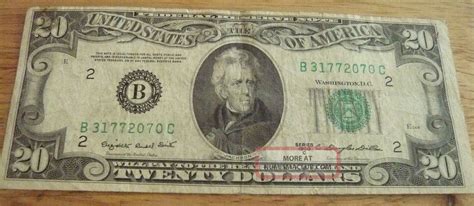 1950 C Series $20 Twenty Dollar Bill Serial Number D 60852791