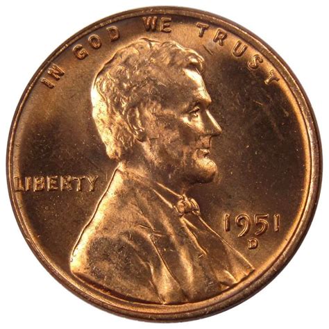 1 Design and Info 2 1951 D Wheat Penny: Value 3 Top Varieties 3.1 1951 D Wheat Penny MS-RD 4 Errors 4.1 1951-D Doubled Die Obverse Penny 4.2 1951-D Repunched Mint Mark Penny (D over D over …. 