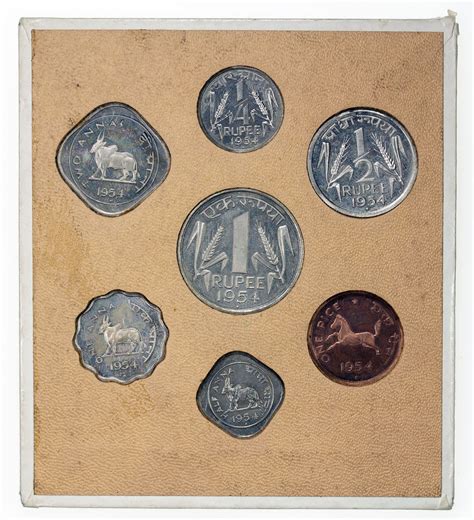 1954 mint set value.  1954 Proof Set (Republic India &ndash; Bombay Mint) Value Ran...