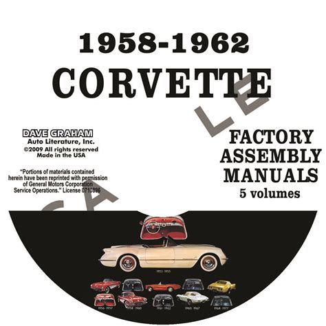 Read 1958 1959 1960 1961 1962 Chevrolet Corvette Factory Assembly Instruction Manual Cd In 5 Volumes Includes All Models 58 59 60 61 62 Chevy 