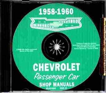 Full Download 1958 1959 1960 Chevrolet Repair Shop Service Manual Cd Includes El Camino Del Ray Biscayne Bel Air Impala Convertibles Wagons El Camino Brookwood Parkwood Kingswood And Nomad And Sedan Delivery 58 59 60 Chevy 
