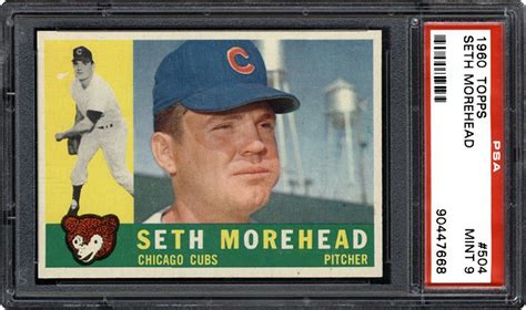 1960 Topps - Seth Morehead #504 (Pitcher) (b: 15 Aug 1934