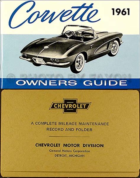 1961 corvette reprint owners manual 61. - 75 hp ingersoll rand air compressors manuals.