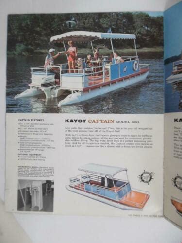 1962 Kayot Pontoon Boat Mankato Minn Evinrude Outboards retro …