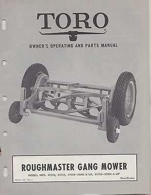 1962 toro roughmaster gang mower owners operating parts list manual. - 2001 yamaha wolverine atv service repair maintenance overhaul manual.