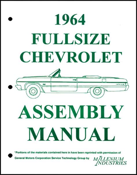 1964 chevrolet impala factory service manual. - Homme habite aussi les franges  (l').