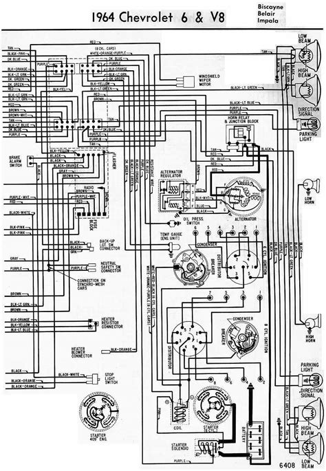 1964 chevy car wiring diagram manual reprint impala bel air biscayne. - Manuale del motore os 140 rx.