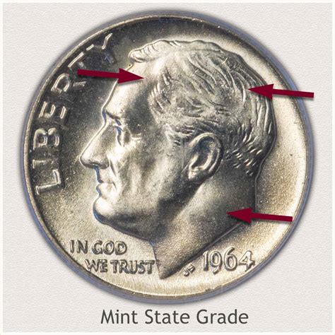 Jun 29, 2022 · Roosevelt Dime Graded Mint State-66 (MS66) Teletrade Coin Auctions. Mint Marks . Roosevelt Clad Dimes were produced at four different mints: Philadelphia (1965 to1979: no mint mark. 1980 to date: P), Denver (D), San Francisco (S) and West Point (W). As illustrated in the picture below, the mint mark is located on the obverse of the coin, near ... 