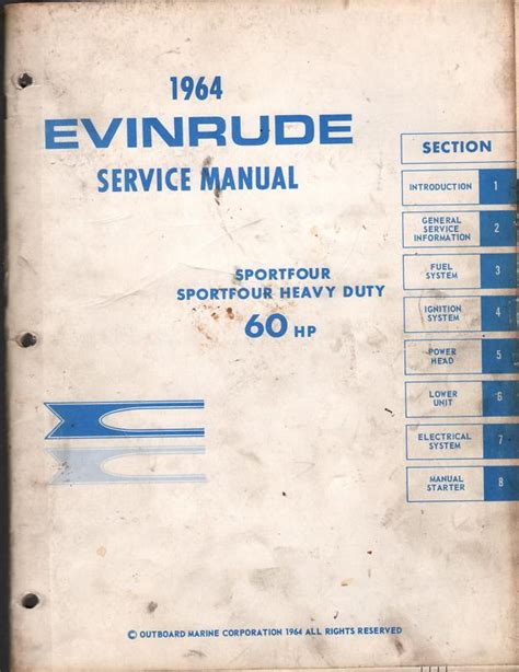 1964 evinrude outboard motor 60 hp sportfour service manual. - Manuale del distributore automatico dixie narco dn5592.