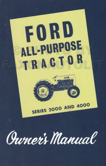 1964 ford 4000 manuale del trattore. - John deere repair manuals 506 rotary mower.