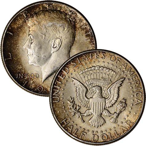 At the current spot price of silver of $27.50 an ounce, each 90% silver 1964 Kennedy half has $9.95 worth of silver. 1964 Kennedy Half Dollar Values For the circulation strike.... 