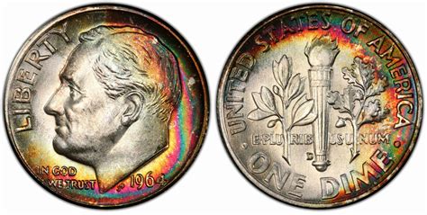 The 1964 clad Roosevelt dime is a rare coin with only a handful of specimens, and these are worth four figures or more. How do you tell a 1964 clad dime from a regular 90% silver 1964 dime? Weigh it! A 1964 clad dime weighs 2.27 grams (more or less). #2 — 1965 Silver Roosevelt Dime. Another mid-1960s transitional error, the 1965 silver ...