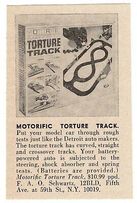 1965 Ideal MOTORIFIC Torture Track scale model racing racetrack …