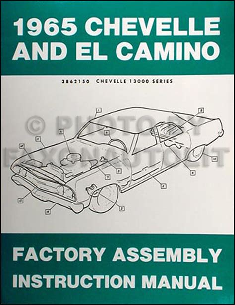 1965 chevelle el camino factory reprint assembly manual. - Manual 4stroke honda wave dash rs 110.