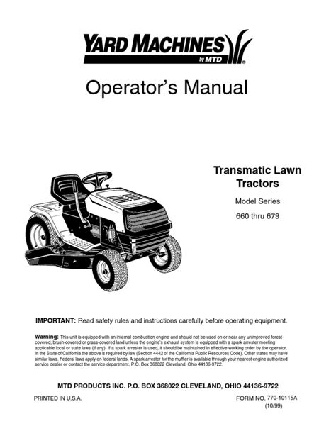 1966 toro 4 hp lawn tractor owners operating parts list manual. - John deere 430 gartentraktor teile handbuch.