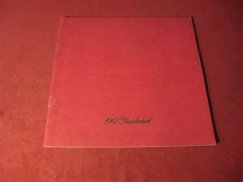 1967 FORD THUNDERBIRD SALES BROCHURE - ORIGINAL eBay