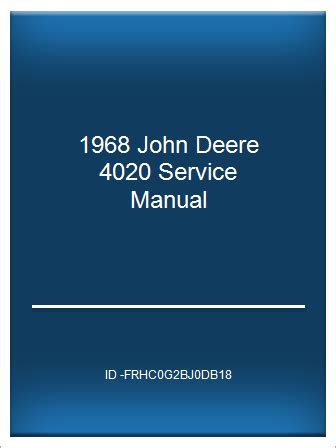 1968 john deere 4020 service manual. - Observing chemical change guided reading and study answers.