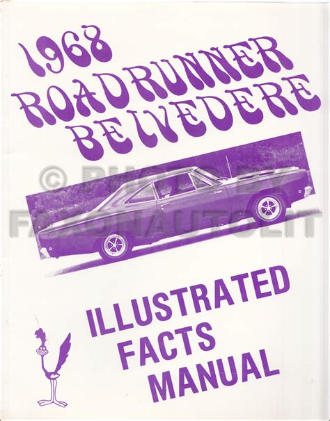 1968 plymouth belvedere gtx satellite road runner owner manual reprint. - Kuhn tb 211 manuel des pieces.