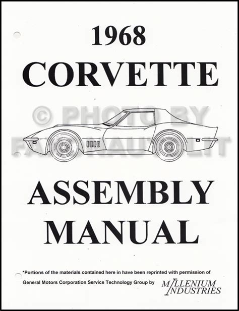 Read 1968 Corvette Factory Assembly Instruction Manual All Models Including C 3 Sting Ray Stingray Coupe Hardtop Convertible Vette 68 