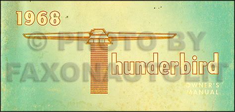 Download 1968 Thunderbird Owner Guide 