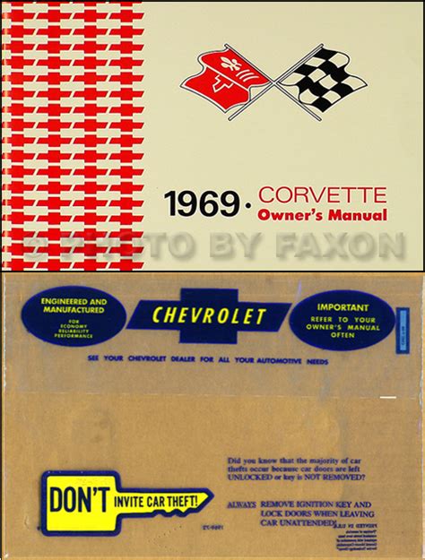 1969 corvette owners manual operation and maintenance instructions. - Manual de reparación del asiento del conductor grand marquis.